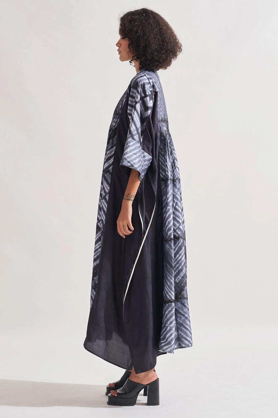 Amrich Black Shibori Handcrafted Eden Dress 2 Amrich Black Shibori Handcrafted Eden Dress - Image 2