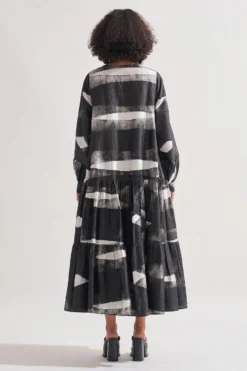 Amrich Black Handpainted Maya Dress 11 Amrich Black Handpainted Maya Dress -Inca Clothing Shop 0404amr31 6