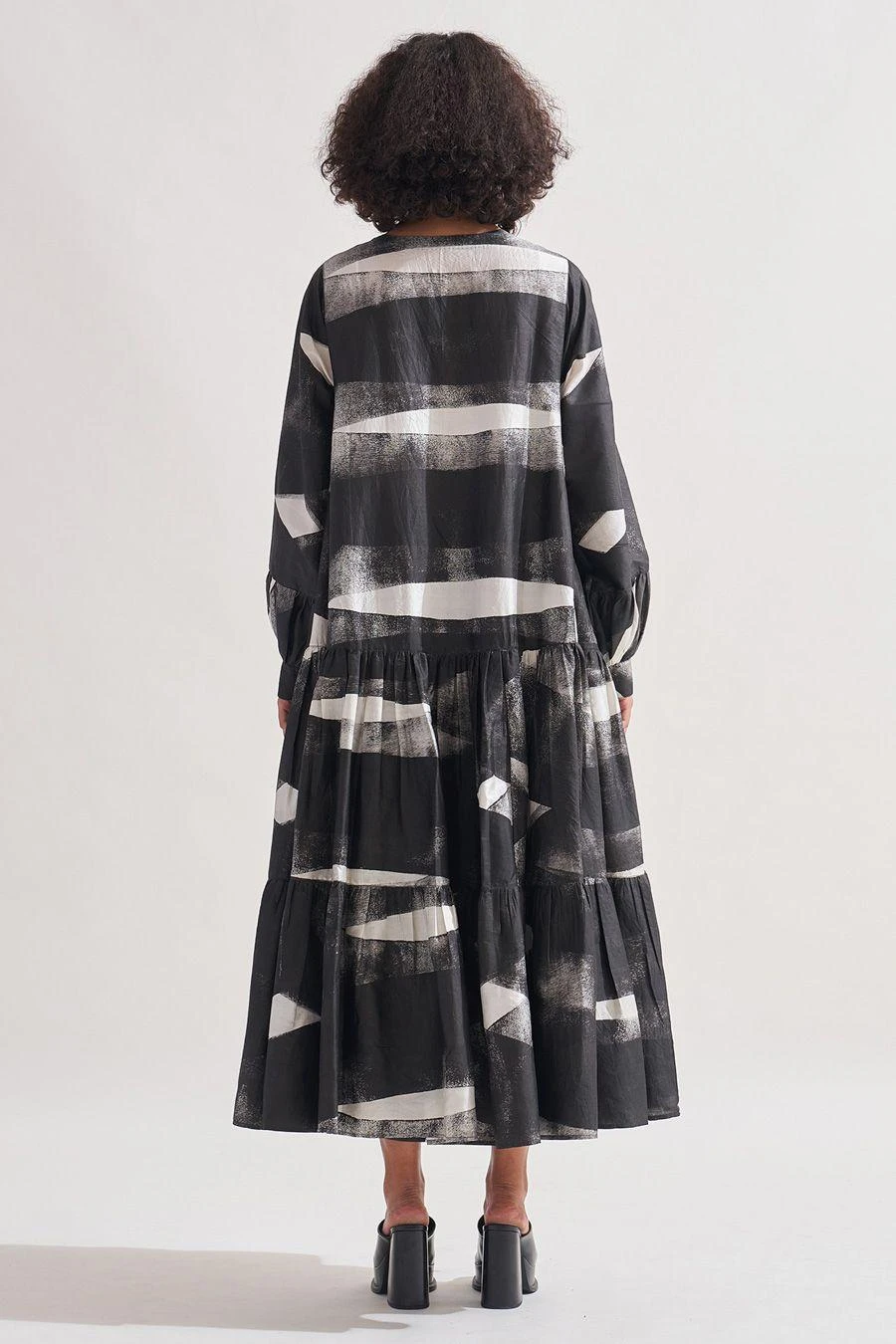 Amrich Black Handpainted Maya Dress 6 Amrich Black Handpainted Maya Dress - Image 6