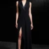 Rohit Gandhi + Rahul Khanna Omega Black Overlap Dress