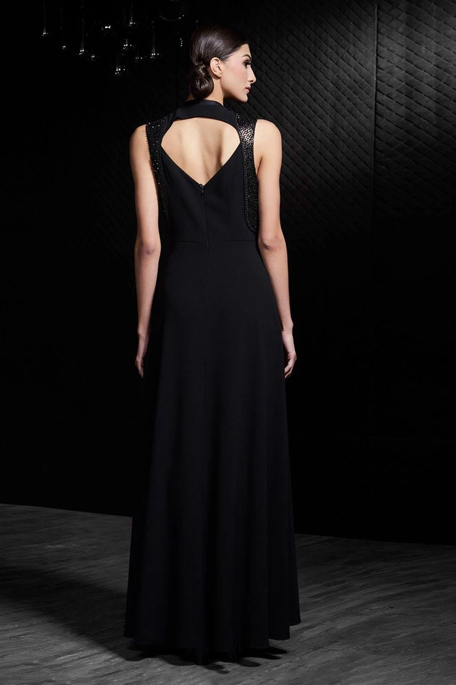 Rohit Gandhi + Rahul Khanna Omega Black Overlap Dress 4 Rohit Gandhi + Rahul Khanna Omega Black Overlap Dress - Image 4