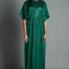 Amit Aggarwal Emerald Green Drape Kaftan Dress