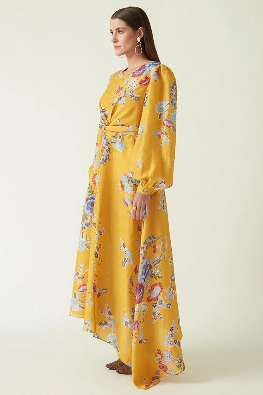 Payal Pratap Yellow Tapis Printed Dress 2 Payal Pratap Yellow Tapis Printed Dress - Image 2