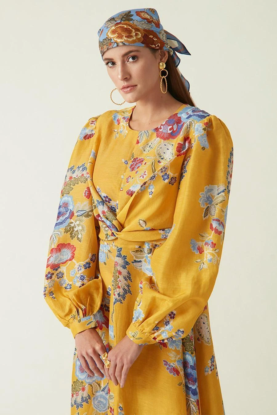 Payal Pratap Yellow Tapis Printed Dress 3 Payal Pratap Yellow Tapis Printed Dress - Image 3