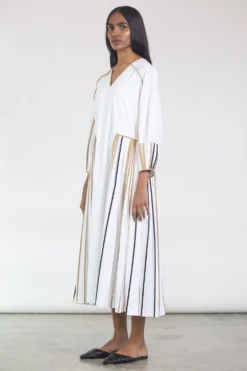 Bodice Ivory Kimono Sleeve Dress