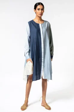 SWGT Colour Blocked Blue Dress