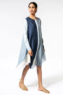 SWGT Colour Blocked Blue Dress -Inca Clothing Shop 1011swgt3 3
