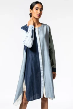 SWGT Colour Blocked Blue Dress -Inca Clothing Shop 1011swgt3 4