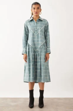 SNOB Nessa Chevron Printed Tiered Dress