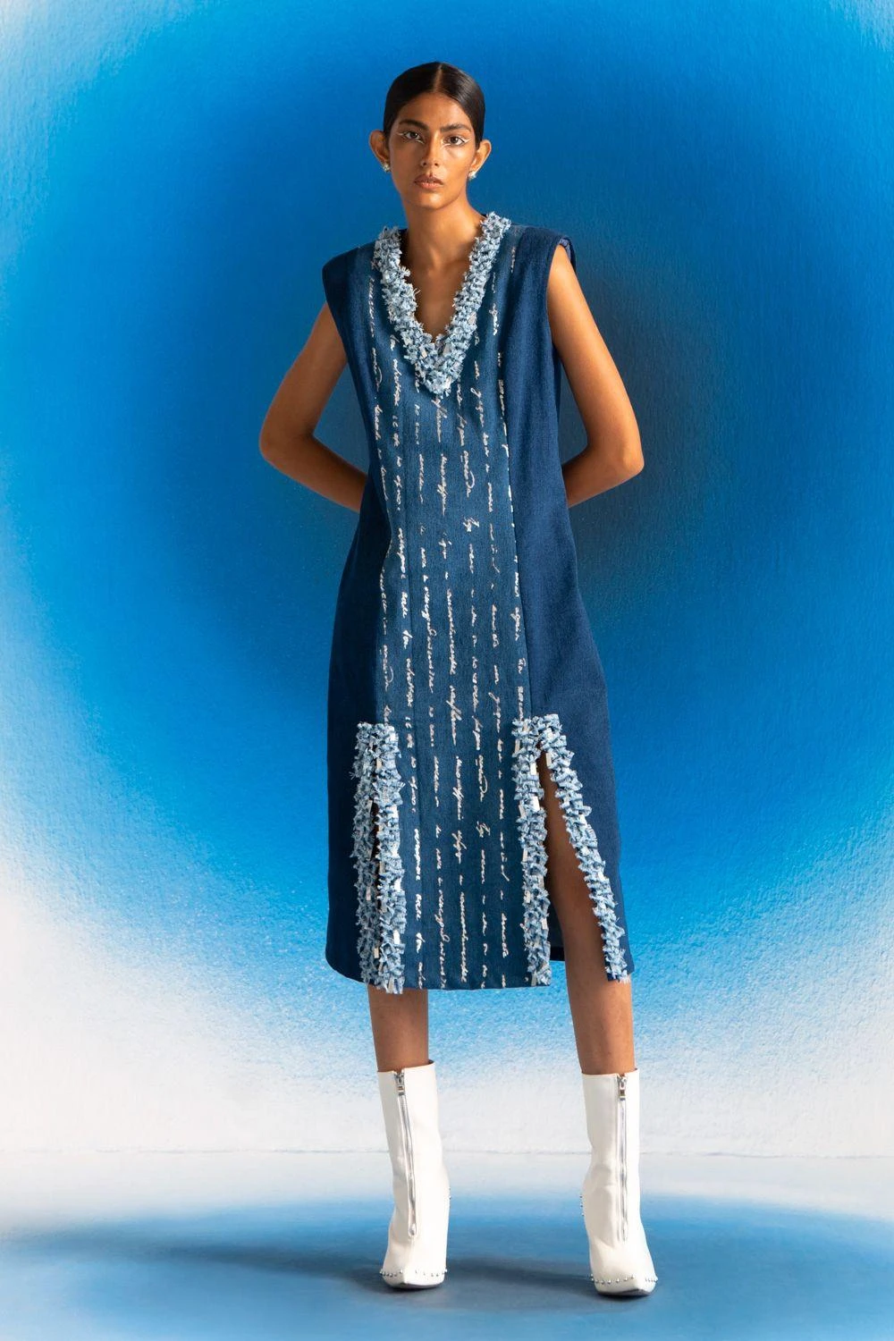 Richa Khemka Denim Midi Dress 1 Richa Khemka Denim Midi Dress