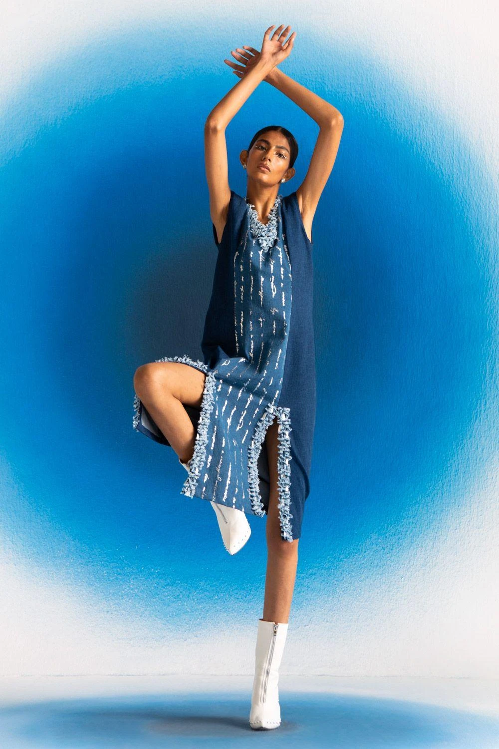 Richa Khemka Denim Midi Dress 2 Richa Khemka Denim Midi Dress - Image 2