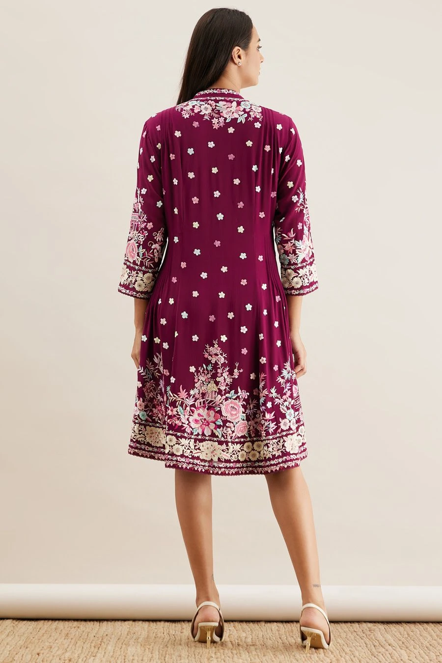 PATINE Maroon Gara Embroidered Dress 6 PATINE Maroon Gara Embroidered Dress - Image 6