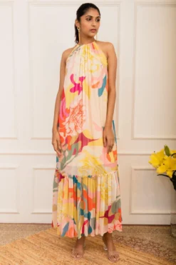 Varun Bahl Pret Floral Printed Maxi Dress