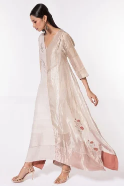 Bodhi Tree Ivory Half & Half Embroidered Kaftan Dress 7 Bodhi Tree Ivory Half & Half Embroidered Kaftan Dress -Inca Clothing Shop 124bt10 3