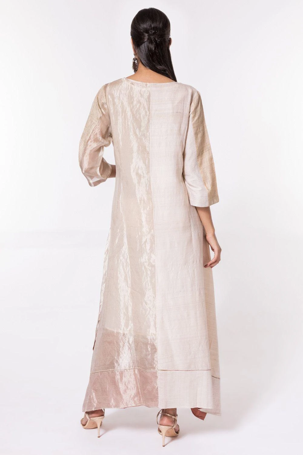 Bodhi Tree Ivory Half & Half Embroidered Kaftan Dress 5 Bodhi Tree Ivory Half & Half Embroidered Kaftan Dress - Image 5