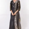 Bodhi Tree Charcoal Half & Half Kaftan Dress