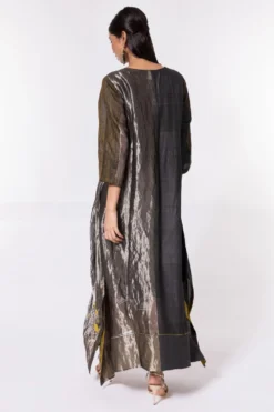 Bodhi Tree Charcoal Half & Half Kaftan Dress -Inca Clothing Shop 124bt20 5