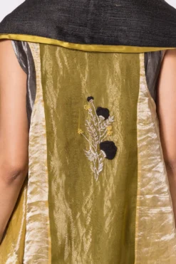 Bodhi Tree Silk Zari Cowl Drape Dress With Jacket -Inca Clothing Shop 124bt9 4