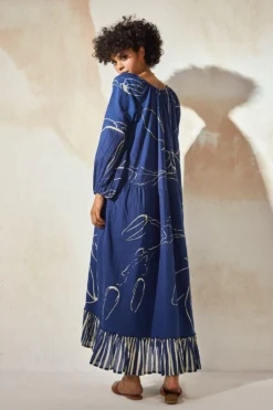 Khara Kapas Blueberry Anti Fit Dress -Inca Clothing Shop 12923kk34 5