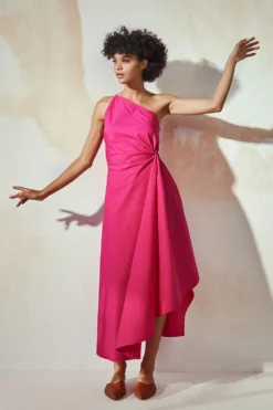 Khara Kapas Dahlia One Shoulder Dress -Inca Clothing Shop 12923kk35 2