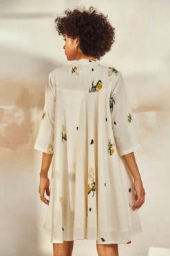 Khara Kapas Bee Printed Shirt Dress -Inca Clothing Shop 12923kk8 5