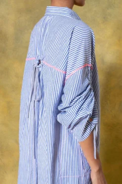 SavioJon Blue Collared High-low Dress -Inca Clothing Shop 13423sj8 4