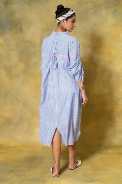 SavioJon Blue Collared High-low Dress -Inca Clothing Shop 13423sj8 5