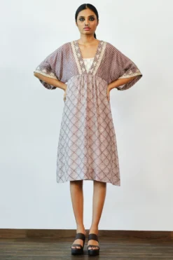 Myoho Cotton Silk Kaftan Dress
