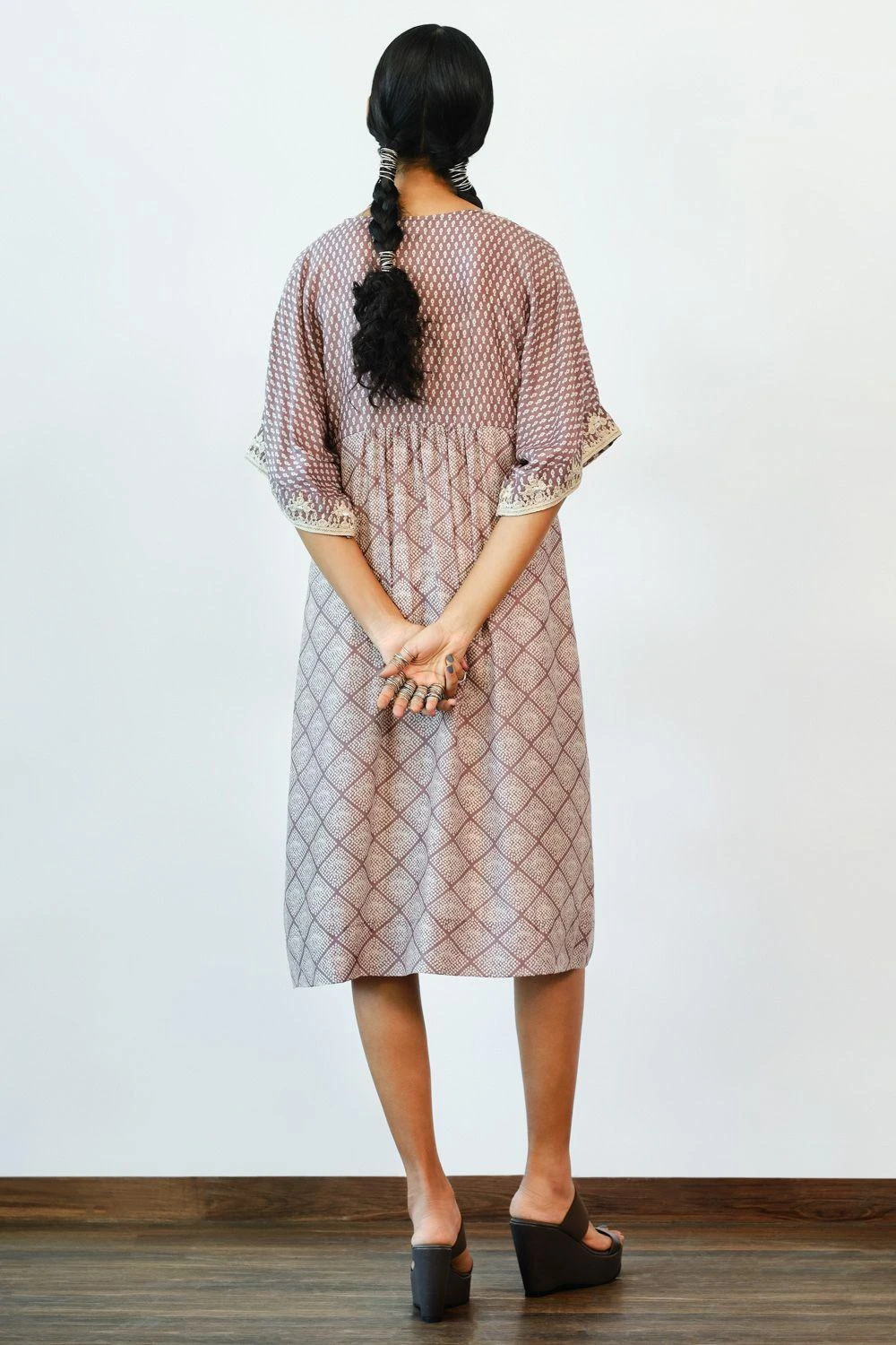 Myoho Cotton Silk Kaftan Dress 2 Myoho Cotton Silk Kaftan Dress - Image 2