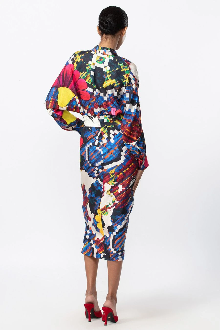 Saaksha & Kinni Blue Floral Shirt Style Dress 2 Saaksha & Kinni Blue Floral Shirt Style Dress - Image 2