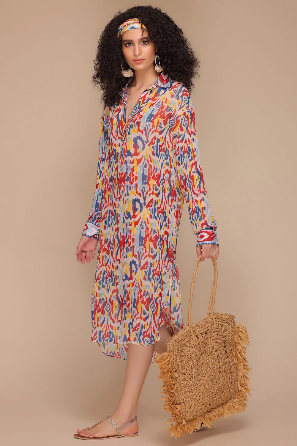 Payal Jain Multicoloured Abstract Printed Dress 2 Payal Jain Multicoloured Abstract Printed Dress - Image 2