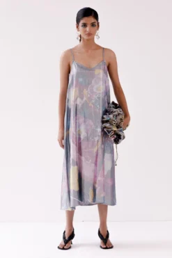 YAVI Maeve Printed Slip Dress