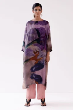 YAVI Eliza Abstract Printed Dress