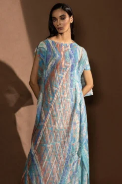 Abhishek Sharma Psychedelic Asymmetrical Draped Dress -Inca Clothing Shop 1511asp6 3