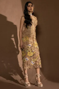 Abhishek Sharma Dusk Metallic Embroidered Dress 9 Abhishek Sharma Dusk Metallic Embroidered Dress -Inca Clothing Shop 1511asw1 2