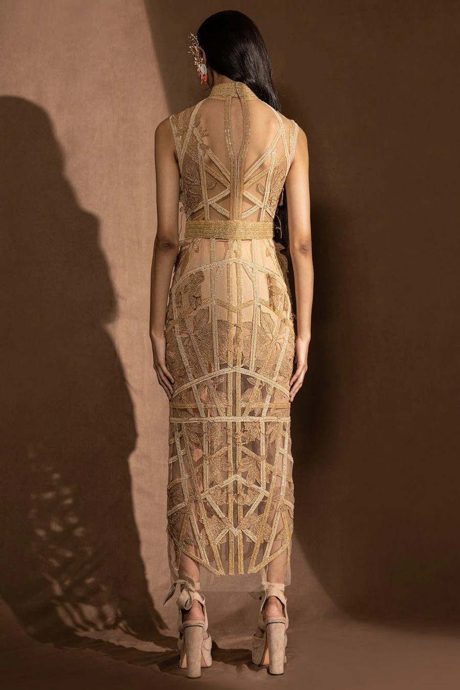 Abhishek Sharma Dusk Glass Beaded Dress 4 Abhishek Sharma Dusk Glass Beaded Dress - Image 4