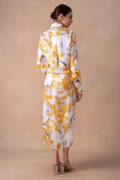 Inca Radiant White Gulmohar Printed Shirt Dress -Inca Clothing Shop 15124inca3 5