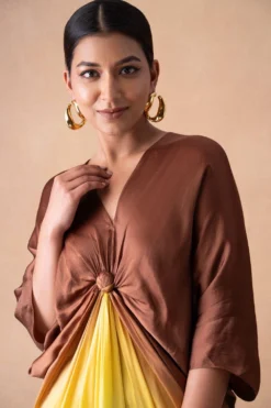 Inca Radiant Multi-hued Ombre Knot Kaftan Dress -Inca Clothing Shop 15124inca6 4