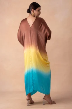 Inca Radiant Multi-hued Ombre Knot Kaftan Dress -Inca Clothing Shop 15124inca6 5