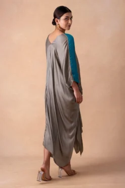 Inca Modern Grey-teal Knot Kaftan Dress -Inca Clothing Shop 15124inca8 5