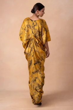 Inca Indian Yellow Marble Print Drape Dress 9 Inca Indian Yellow Marble Print Drape Dress -Inca Clothing Shop 15124inca9 5