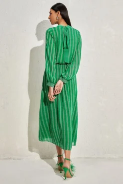 Namrata Joshipura Kelly Green Aster Gathered Dress 5 Namrata Joshipura Kelly Green Aster Gathered Dress -Inca Clothing Shop 1532023nj29 3