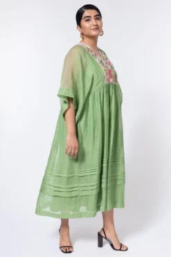 Half Full Curve Tropical Garden Square Sleeve Dress -Inca Clothing Shop 153hfc1 3