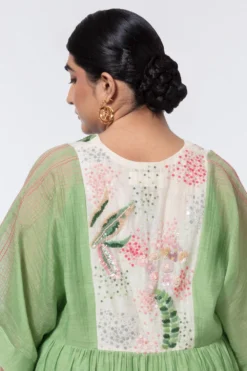 Half Full Curve Tropical Garden Square Sleeve Dress -Inca Clothing Shop 153hfc1 5