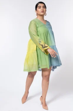 Half Full Curve Flare Sleeve Mini Dress 7 Half Full Curve Flare Sleeve Mini Dress -Inca Clothing Shop 153hfc4 3