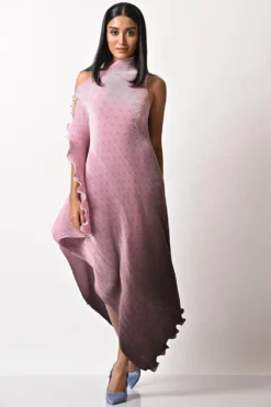 Kiran Uttam Ghosh Lavender Draped Dress