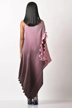 Kiran Uttam Ghosh Lavender Draped Dress -Inca Clothing Shop 159ku8 5