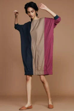 Mati Colour-blocked Shift Dress 6 Mati Colour-blocked Shift Dress -Inca Clothing Shop 163mati4 3