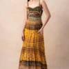 Nikita Mhaisalkar Mustard Aztec Printed Maxi Dress