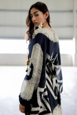 Pooja Keyur Juno Black Kaftan Dress -Inca Clothing Shop 16623pk39 3